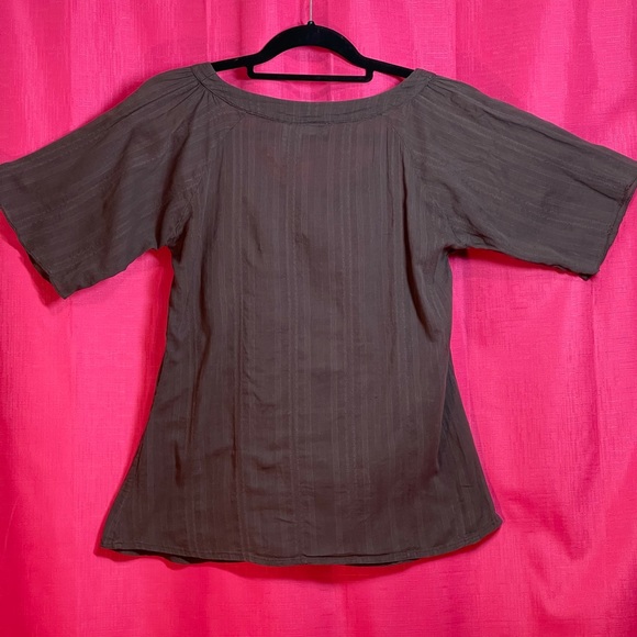 DAYTRIP BROWN BOHO SCOOP NECK BLOUSE SIZE M - Picture 8 of 13
